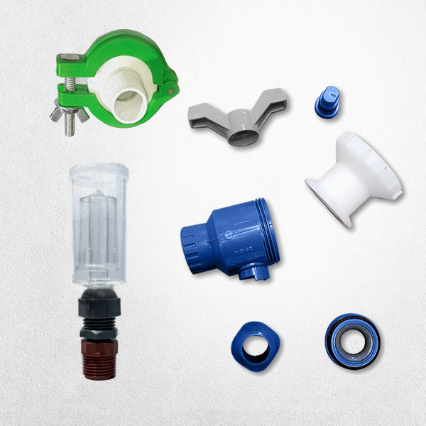 Accesorios del sistema CLAMP: manguito, abrazadera, llave de paso y airlock